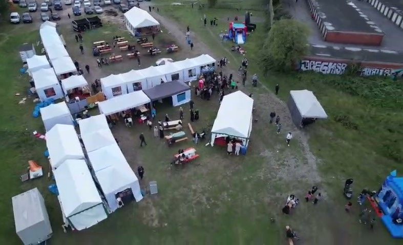 Festival alanı havadan / Festgelände aus der Luft